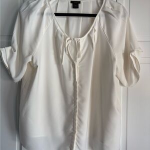 Ann Taylor Soft White Blouse